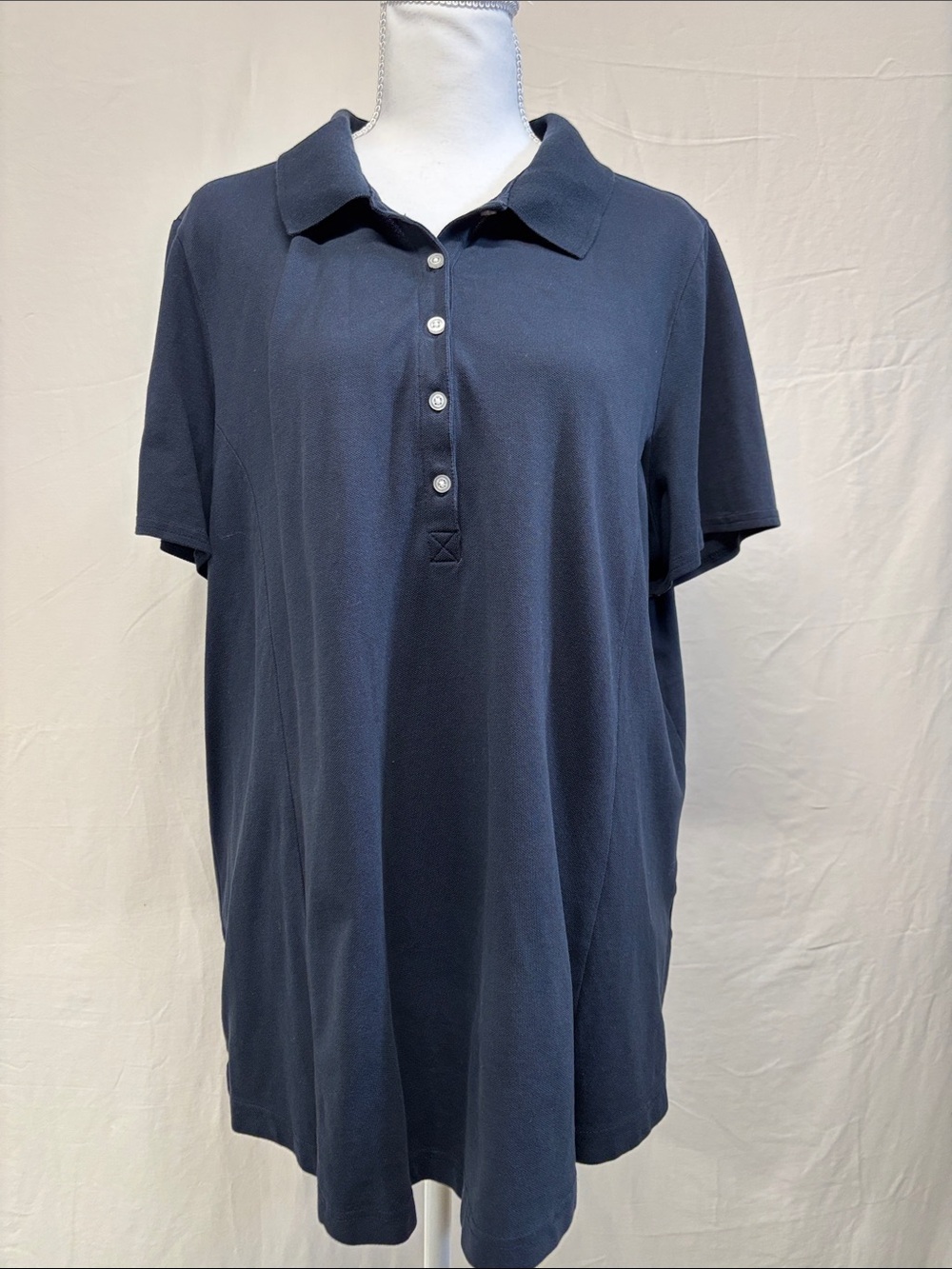 Riders by Lee Navy Short-Sleeve Polo Top